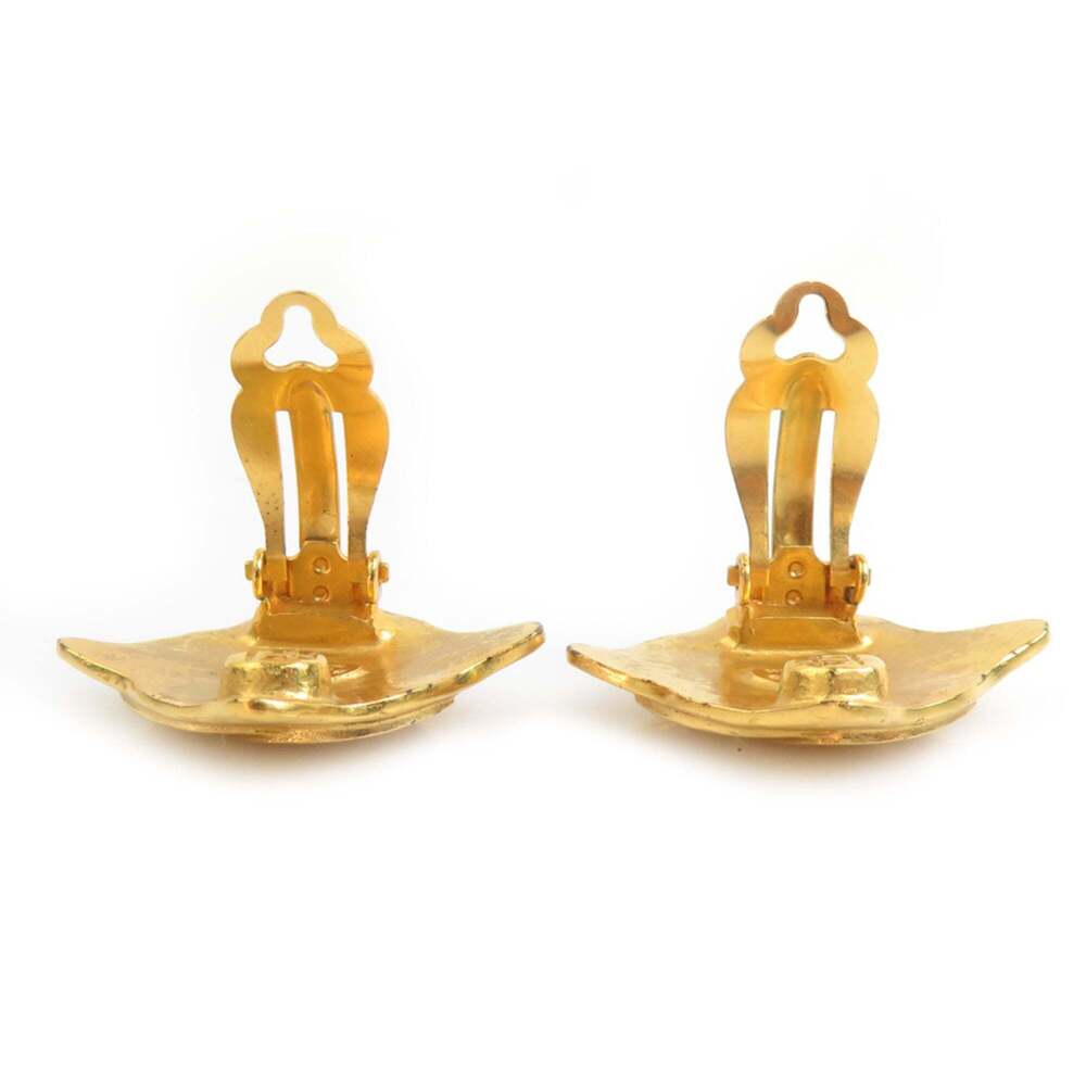 CHANEL Gold Logo Earrings - Picture 6 of 8